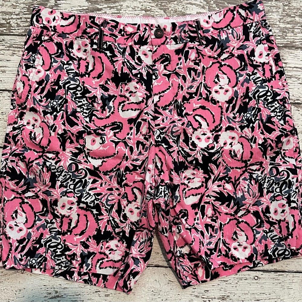 Lilly Pulitzer Men’s Pandemonium Panda Print Bermuda Shorts 34